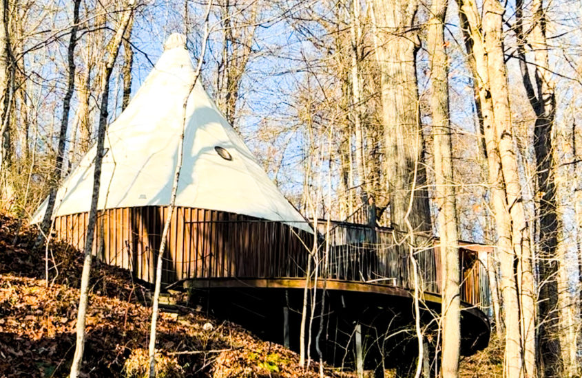 Glamping in a Treetop Tipi in North Carolina